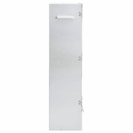 BBQ Oven Smoker with Wood Chips 17.5"x11.4"x43.3" Galvanized Steel