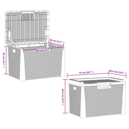Patio Storage Box Brown 33 gal PP