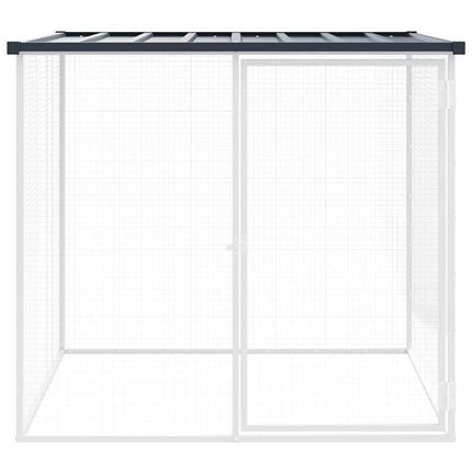 Chicken Cage with Roof Anthracite 40.6"x38.6"x35.4" Galvanized Steel