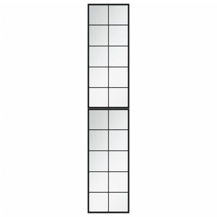 Wall Mirrors 2 pcs Black 39.4"x15.7" Metal