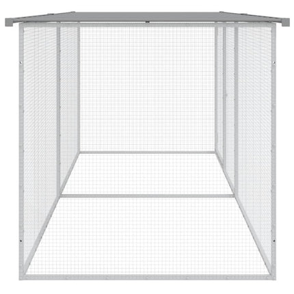 Chicken Cage with Roof Light Grey 79.9x38.6x35.4" Galvanised Steel