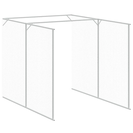 Dog House with Run Anthracite 65"x179.1"x71.3" Galvanized Steel
