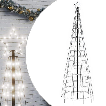 LED Christmas Tree with Spikes 570 LEDs Cold White 118.1