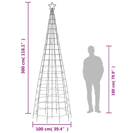 LED Christmas Tree with Spikes 570 LEDs Cold White 118.1