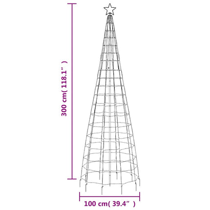 LED Christmas Tree with Spikes 570 LEDs Cold White 118.1