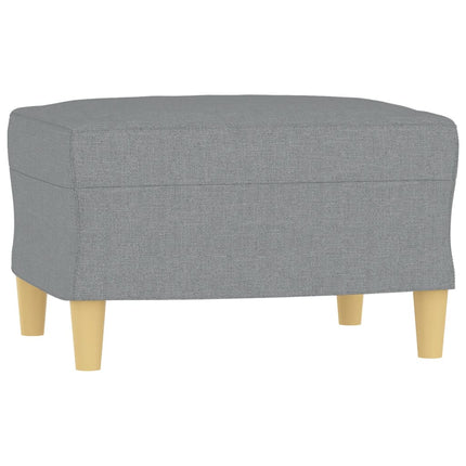3-Seater Sofa with Footstool Light Gray 70.9" Fabric