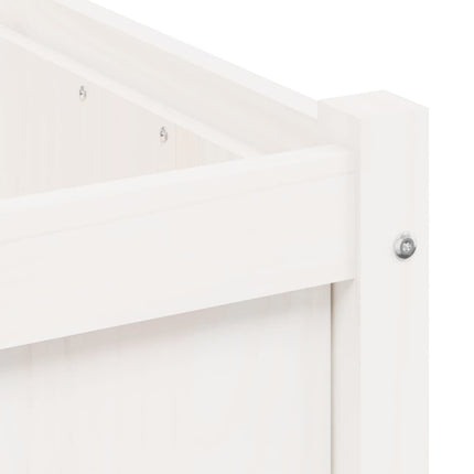 Garden Planter White 27.6"x27.6"x27.6" Solid Wood Pine
