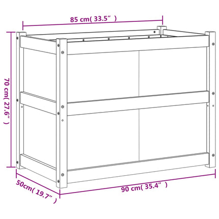 Garden Planter 35.4"x19.7"x27.6" Impregnated Wood Pine