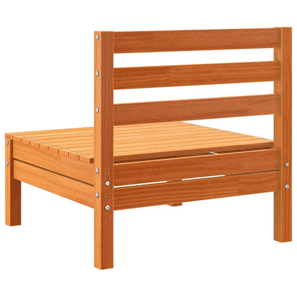 Patio Sofas Armless 2 pcs Wax Brown Solid Wood Pine
