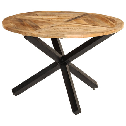 Dining Table Ø43.3"x29.5" Solid Wood Rough Mango
