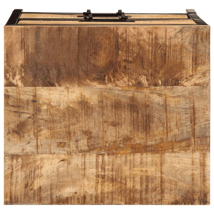 Bed Cabinet with 2 Drawers 15.7"x13.8"x20.9" Solid Rough Wood Mango