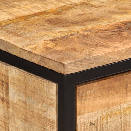 Bed Cabinet with 2 Drawers 15.7"x13.8"x20.9" Solid Rough Wood Mango