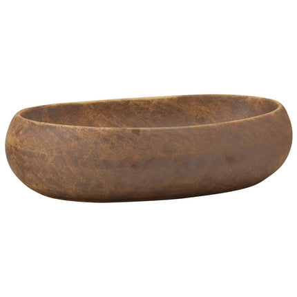 Countertop Basin Brown Oval 23.2x15.7x5.9" Ceramic
