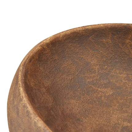 Countertop Basin Brown Oval 23.2x15.7x5.9" Ceramic