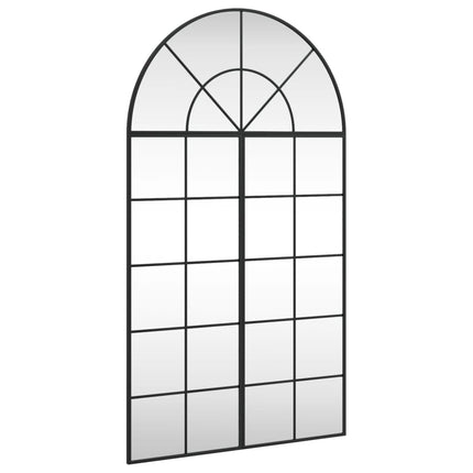 Wall Mirror Black 31.5"x55.1" Arch Iron