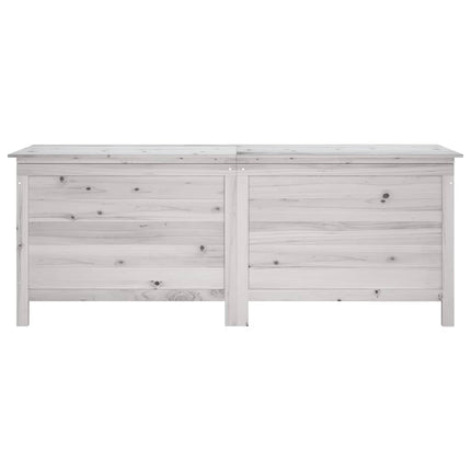 Patio Storage Box White 59.1"x19.7"x22.2" Solid Wood Fir