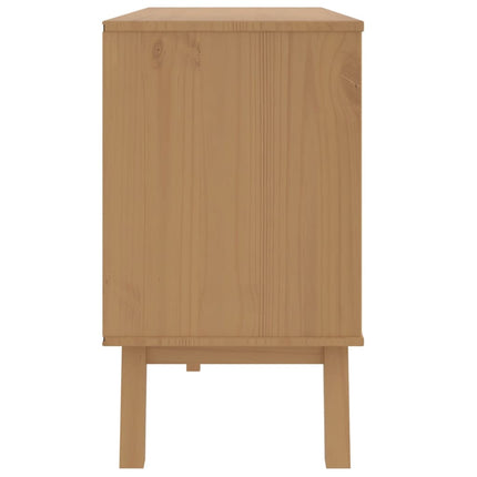 Drawer Cabinet OLDEN Gray and Brown Solid Wood Pine
