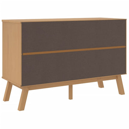 Drawer Cabinet OLDEN Gray and Brown Solid Wood Pine