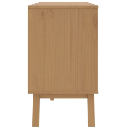 Drawer Cabinet OLDEN White and Brown Solid Wood Pine