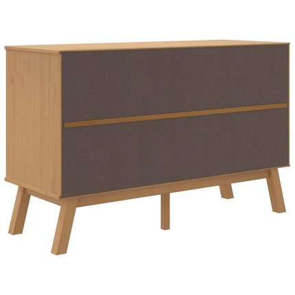 Sideboard OLDEN White and Brown 44.9"x16.9"x28.9" Solid Wood Pine