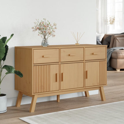 Sideboard OLDEN Brown 44.9"x16.9"x28.9" Solid Wood Pine