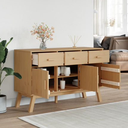 Sideboard OLDEN Brown 44.9"x16.9"x28.9" Solid Wood Pine
