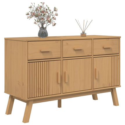 Sideboard OLDEN Brown 44.9"x16.9"x28.9" Solid Wood Pine