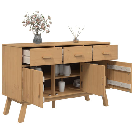 Sideboard OLDEN Brown 44.9"x16.9"x28.9" Solid Wood Pine