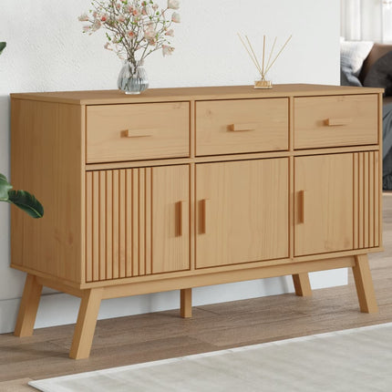 Sideboard OLDEN Brown 44.9"x16.9"x28.9" Solid Wood Pine