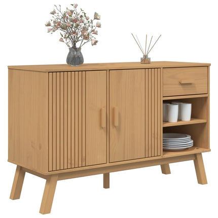 Sideboard OLDEN Brown 44.9"x16.9"x28.9" Solid Wood Pine