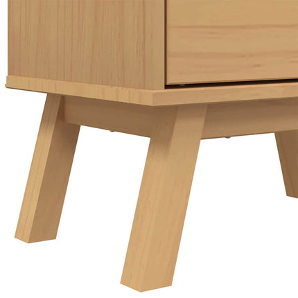 Shoe Cabinet OLDEN Brown 21.7"x13.8"x47.2" Solid Wood Pine