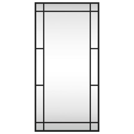 Wall Mirror Black 15.7"x31.5" Rectangle Iron