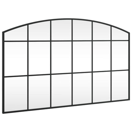 Wall Mirror Black 39.4"x23.6" Arch Iron