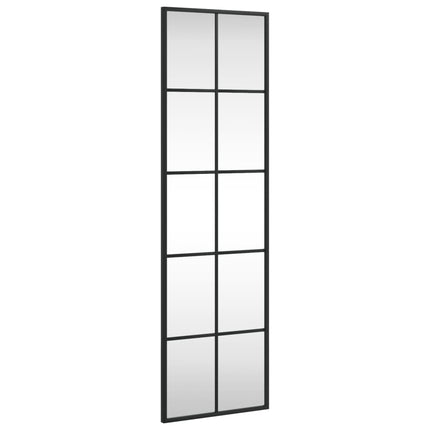 Wall Mirror Black 11.8"x39.4" Rectangle Iron