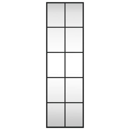 Wall Mirror Black 11.8"x39.4" Rectangle Iron