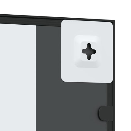 Wall Mirror Black 11.8"x39.4" Rectangle Iron