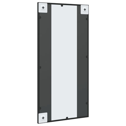 Wall Mirror Black 15.7"x31.5" Rectangle Iron