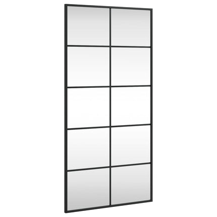 Wall Mirror Black 19.7"x39.4" Rectangle Iron