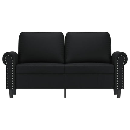 2-Seater Sofa Black 47.2" Faux Leather