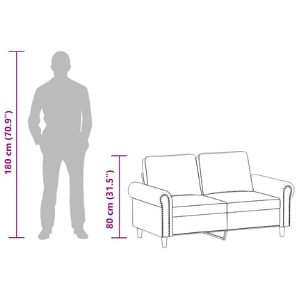 2-Seater Sofa Black 47.2" Faux Leather