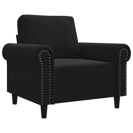 Sofa Chair Black 23.6" Velvet
