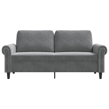 2-Seater Sofa Dark Gray 55.1" Velvet