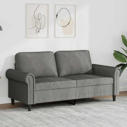 2-Seater Sofa Dark Gray 55.1" Velvet
