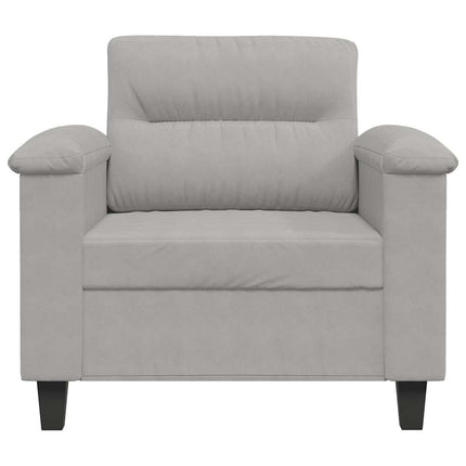 Sofa Chair Light Gray 23.6" Microfiber Fabric