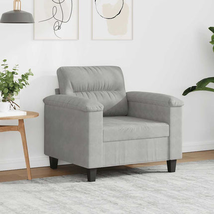 Sofa Chair Light Gray 23.6" Microfiber Fabric