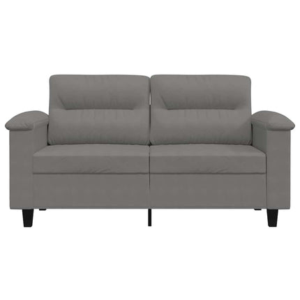 2-Seater Sofa Dark Gray 47.2" Microfiber Fabric