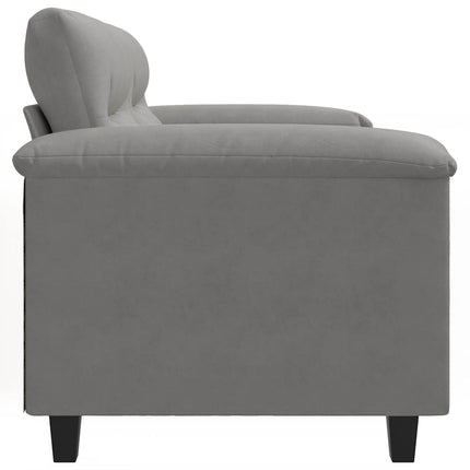 2-Seater Sofa Dark Gray 47.2" Microfiber Fabric