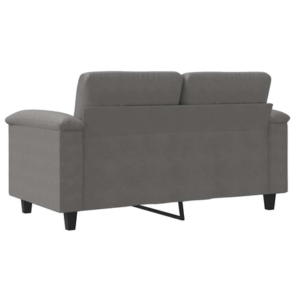 2-Seater Sofa Dark Gray 47.2" Microfiber Fabric