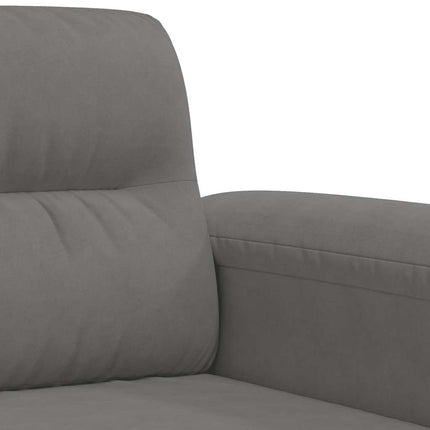 2-Seater Sofa Dark Gray 47.2" Microfiber Fabric