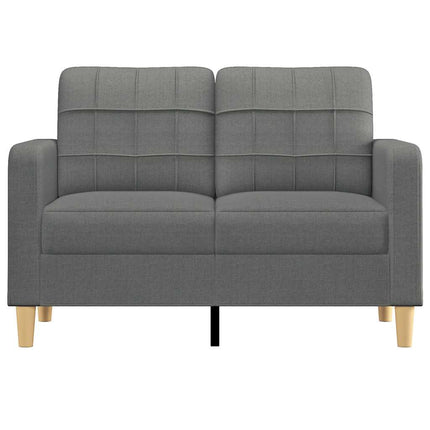 2-Seater Sofa Dark Gray 47.2" Fabric